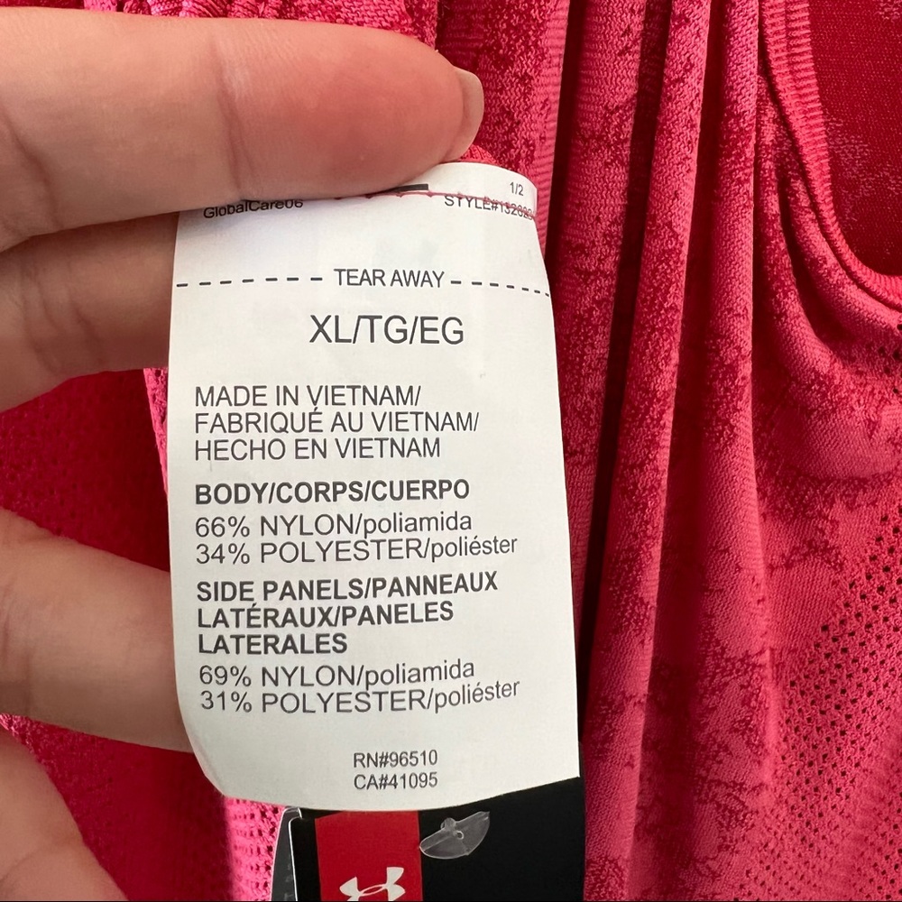 under armour | pink vanish seamless tank top xl - Picture 4 of 7